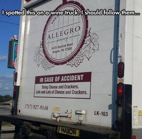Wine - Truck - Accident