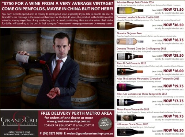 Wine - Penfolds Grange Poured Out