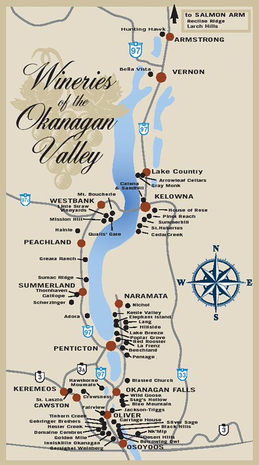 Wine - Okanagan wine-map